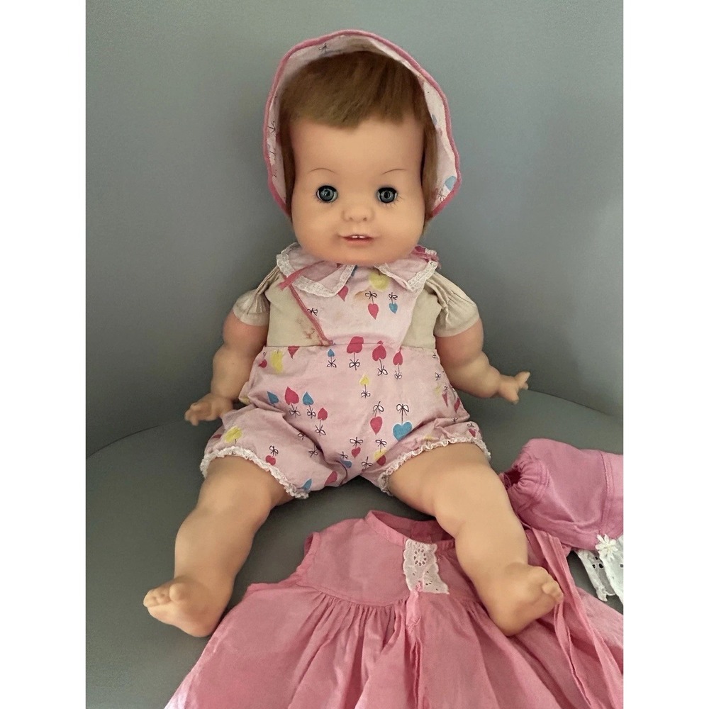 Vintage 1961 Vogue Baby Dear One Doll Eloise Wilkins Wilkin 22"w/ Clothes Bonnet
